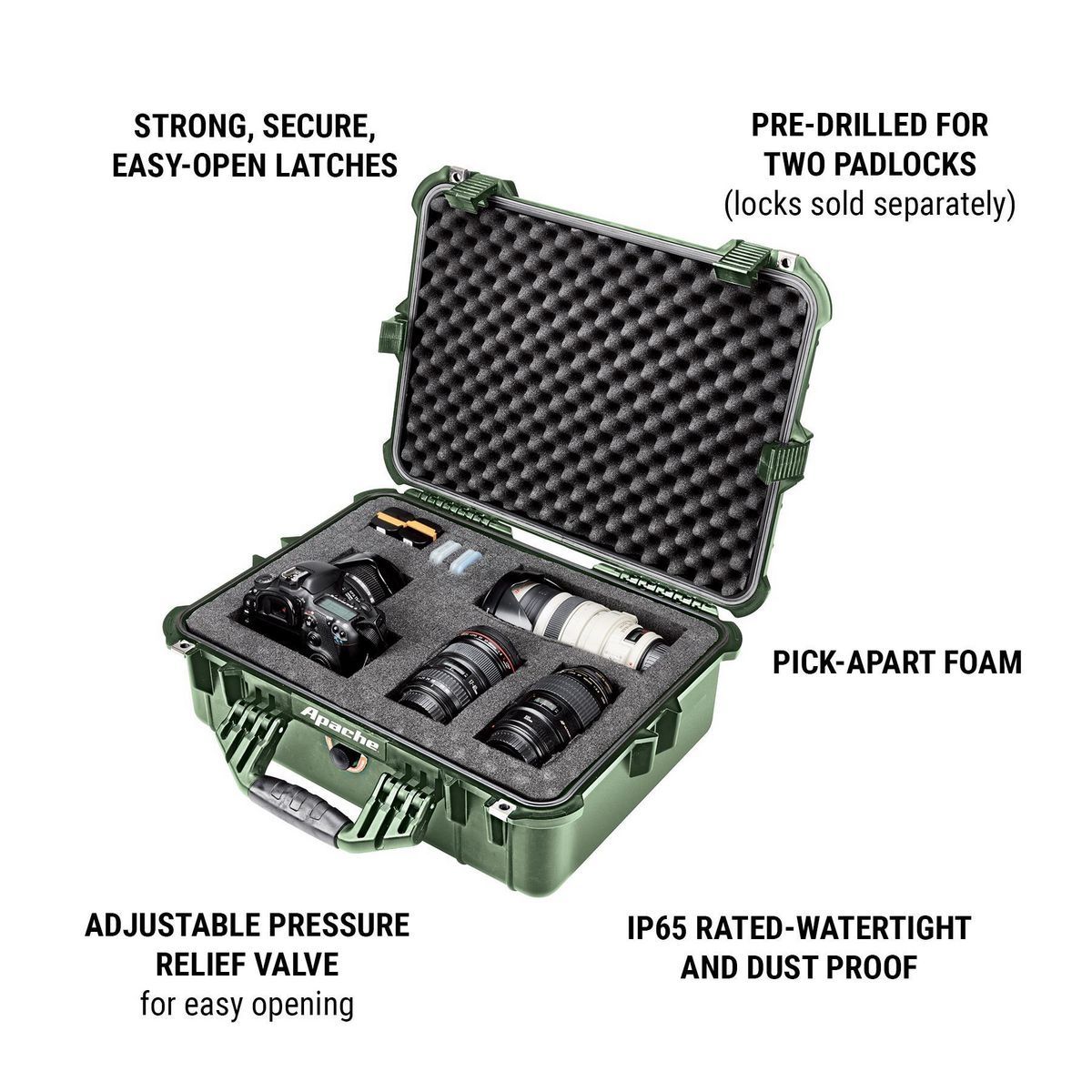 X-Large Green Weatherproof Protective Case K8132