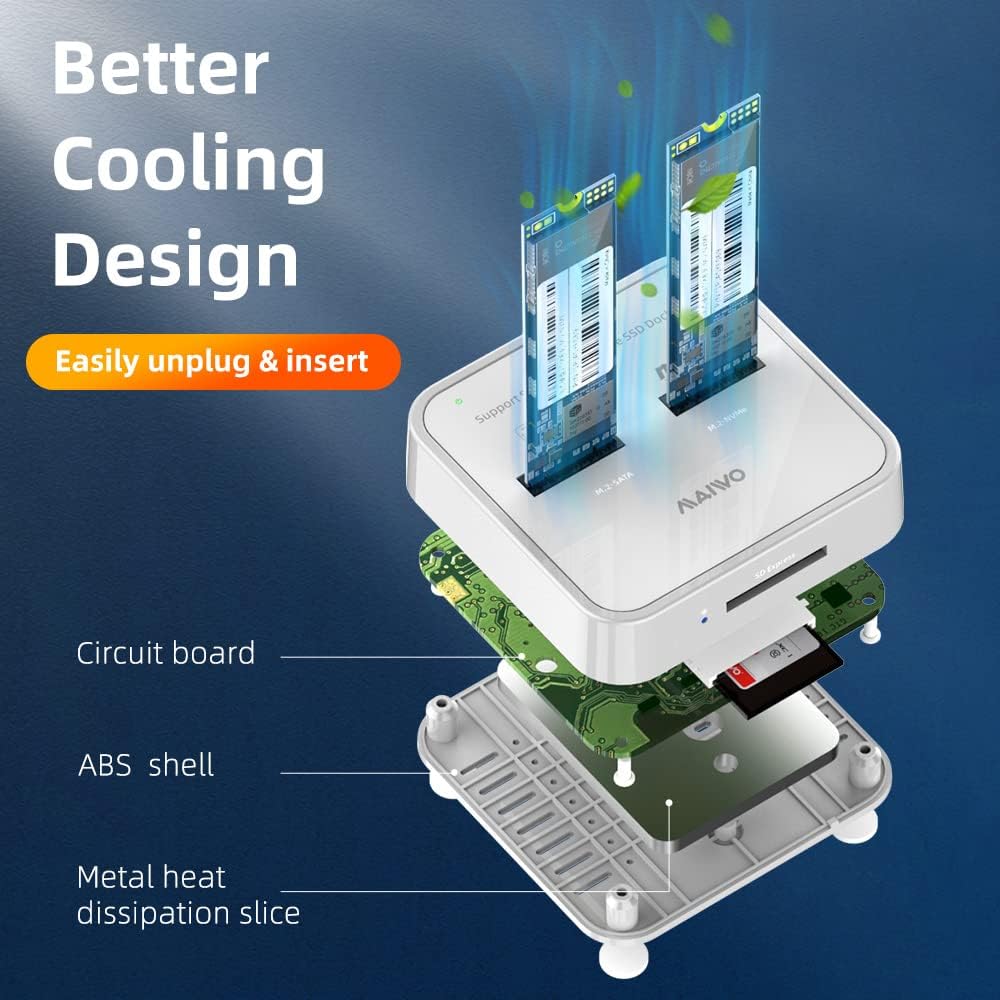 2 Bay M.2 NVMe/SATA Dual Protocol Docking Station Y831