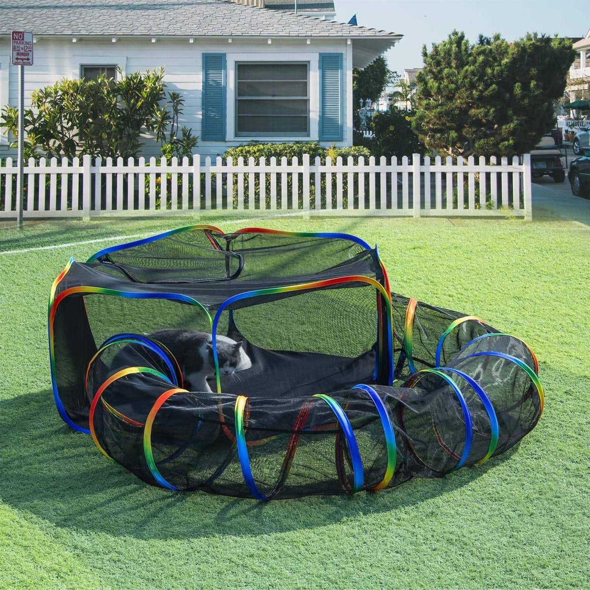 Outdoor Cat Enclosures Playground with Portable Cat Tent V1740