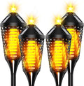 Waterproof LED Solar Torch Lights with Flickering Flame, 4 Pack H25061