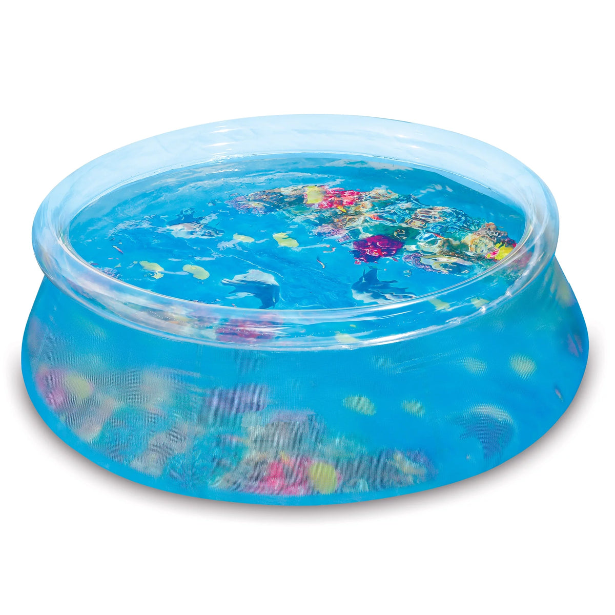 8-Foot Round 3D Transparent Quick Set Above Ground Pool E15321