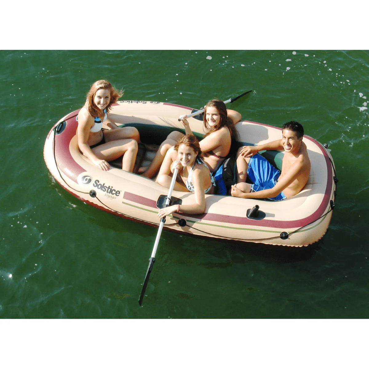 3-Person Inflatable Fishing Boat Kit with Oars and Pump Q88638