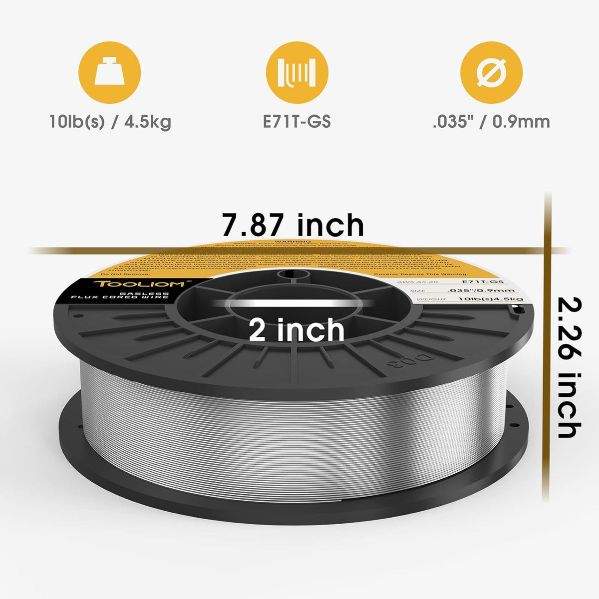 .035 Diameter 10-Pound Flux Core Carbon Steel Mig Welding Wire T206641