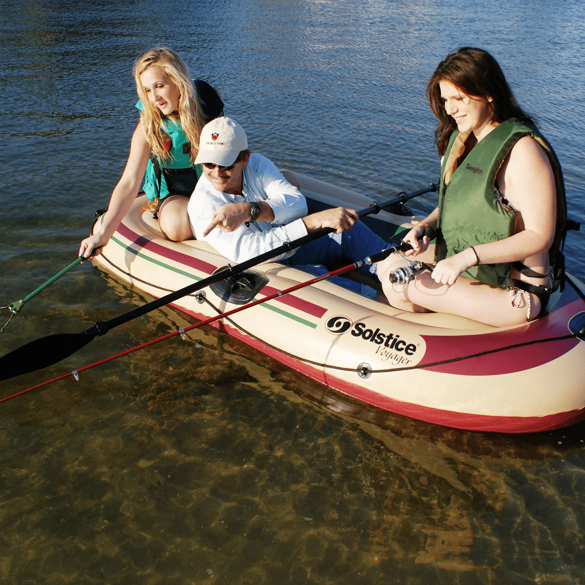 3-Person Inflatable Fishing Boat Kit with Oars and Pump Q88638