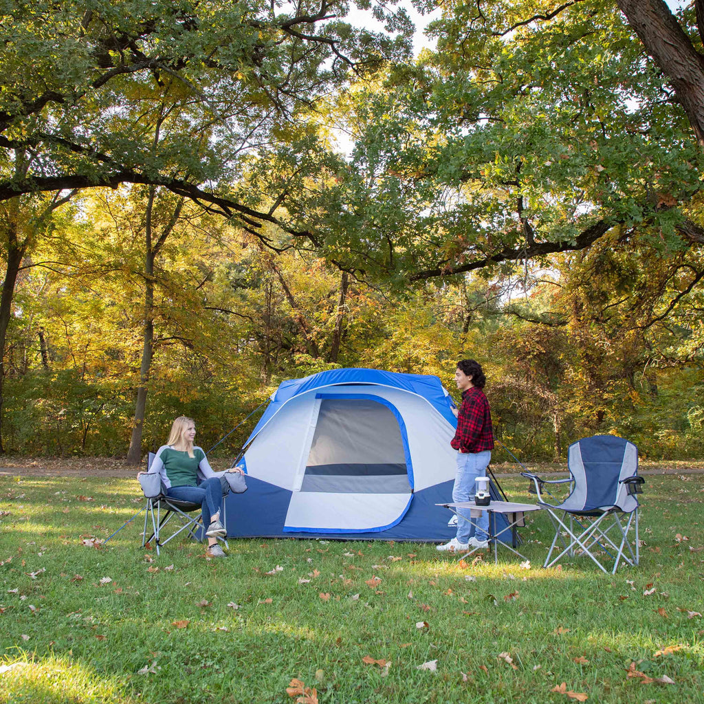 10' x 9' 6-Person Instant Cabin Tent with LED Lighted Hub B20067