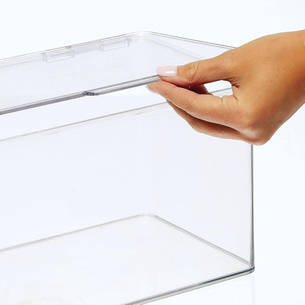 Clear 8 Pack Stackable Rectangular Storage Bin with Lid X558494