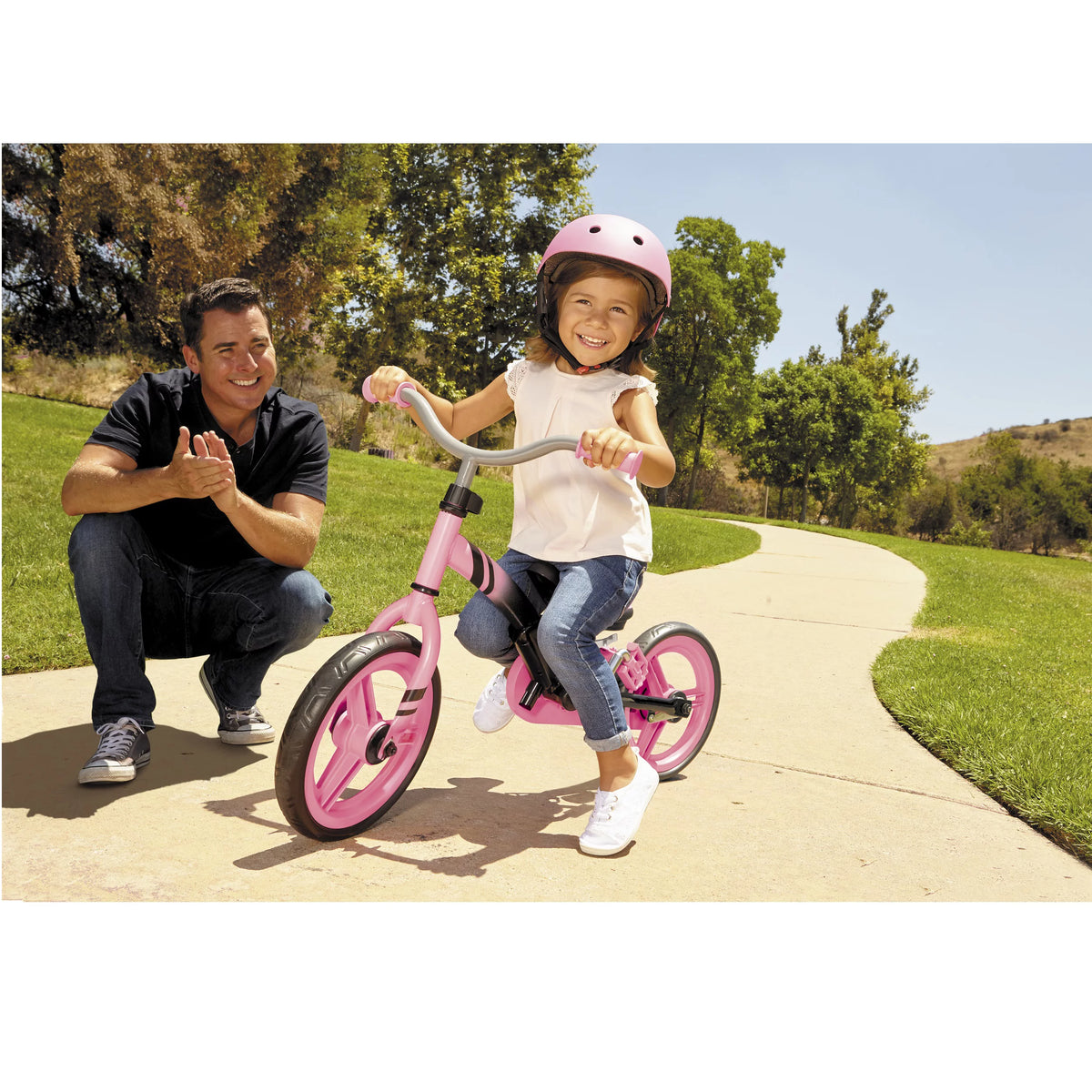 Pink 12-Inch Training Bike E3832