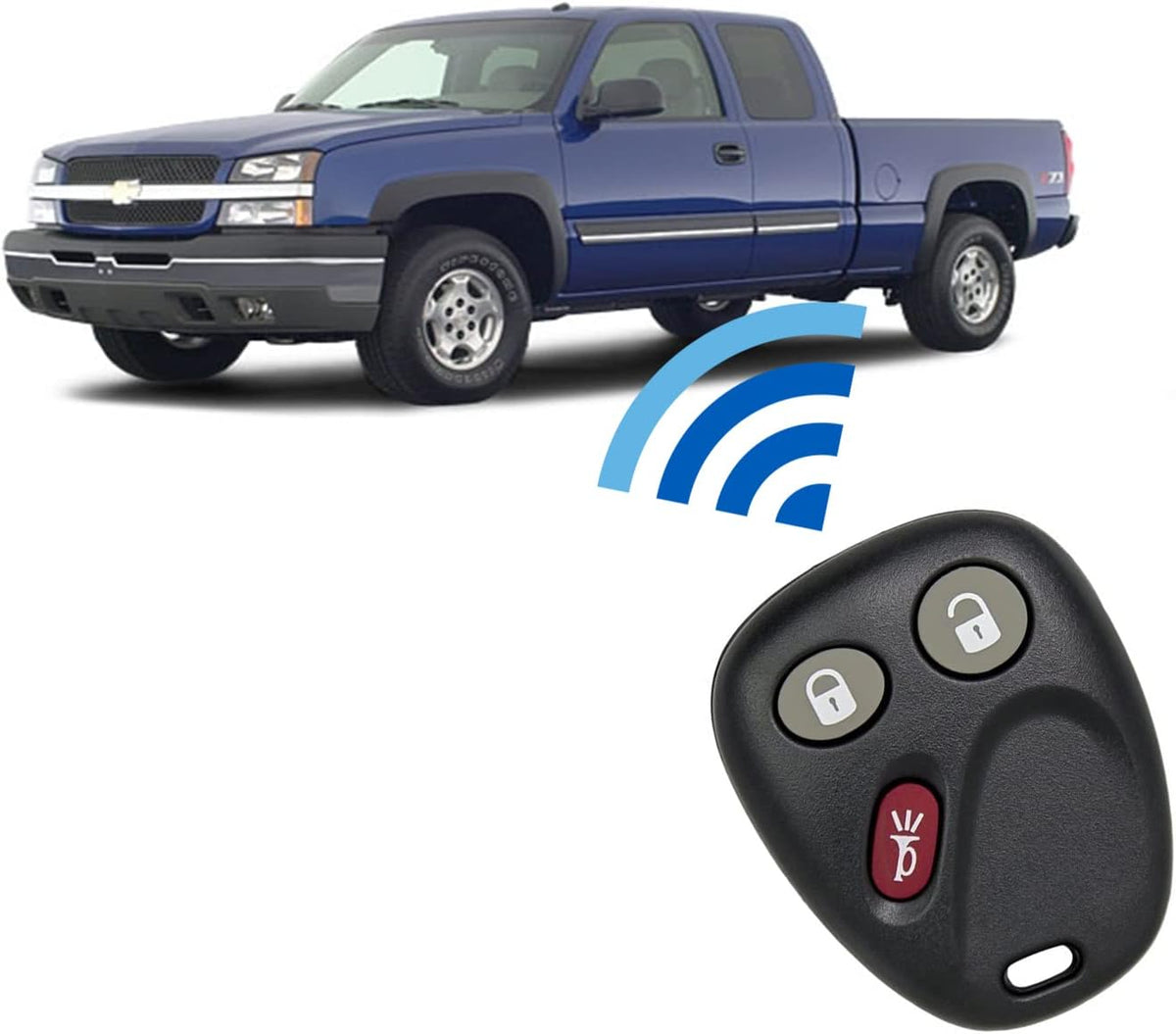 Replacement Remote for Keyless Entry Car Key 3 Button 2 Pack T268