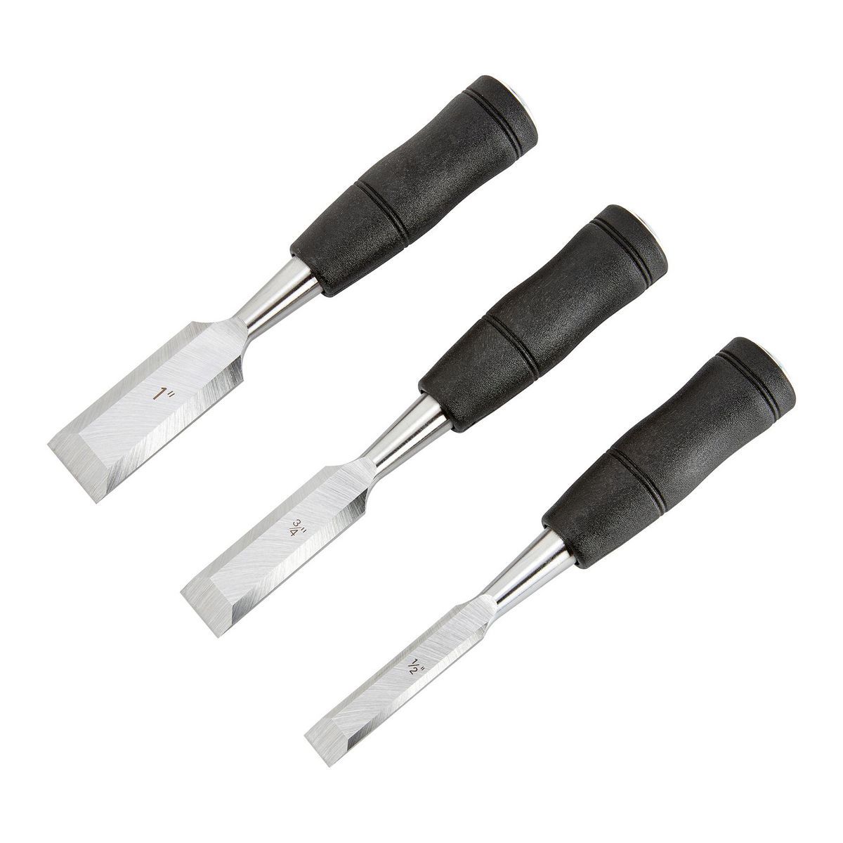 Wood Chisel Set with PVC Handles, 3-Piece W5083