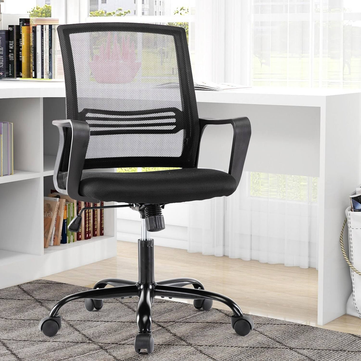 Black Adjustable Swivel Office Chair L691150