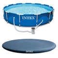 Metal Frame Above Ground Swimming Pool with Filter Pump N386999
