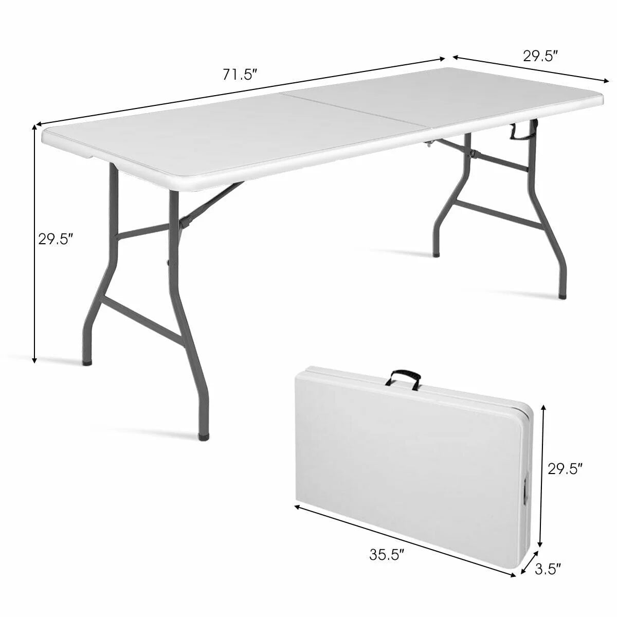 6' Folding Plastic Table S77300