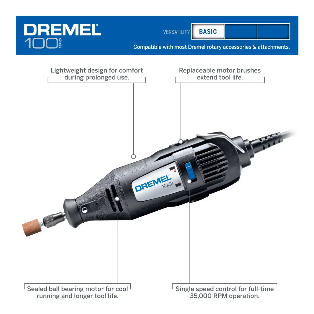 Single Speed Rotary Tool Kit with 6 Accessories E989080