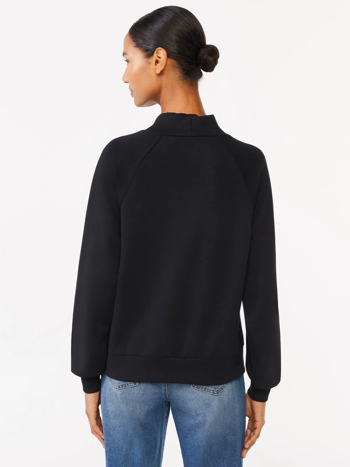 Women's Scuba Knit Funnel Neck Sweatshirt S5921