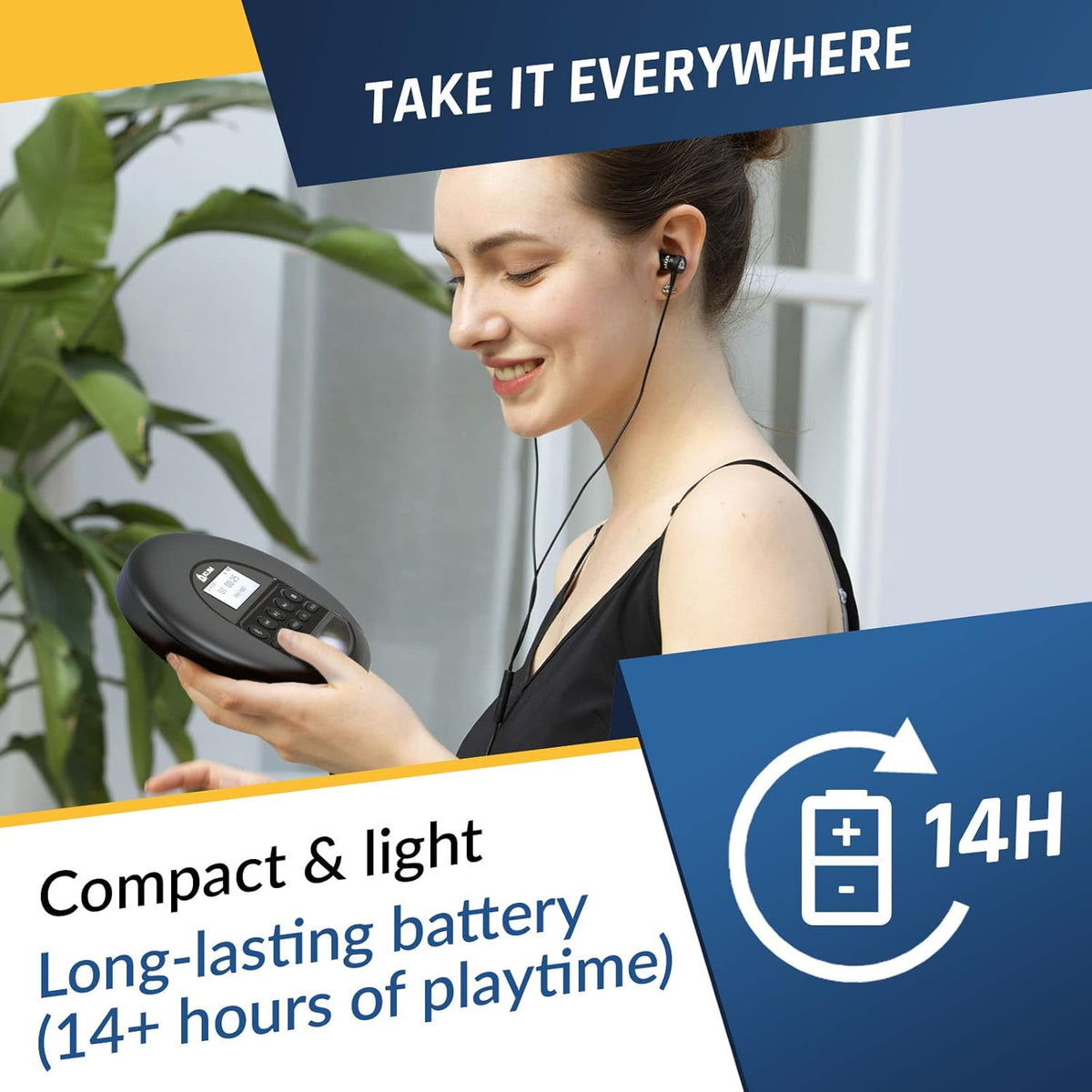 Portable CD Player with Headphones M91491