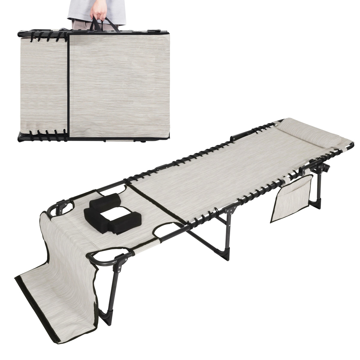5-Position Adjustable Tanning Chair with Face & Arm Hole L878