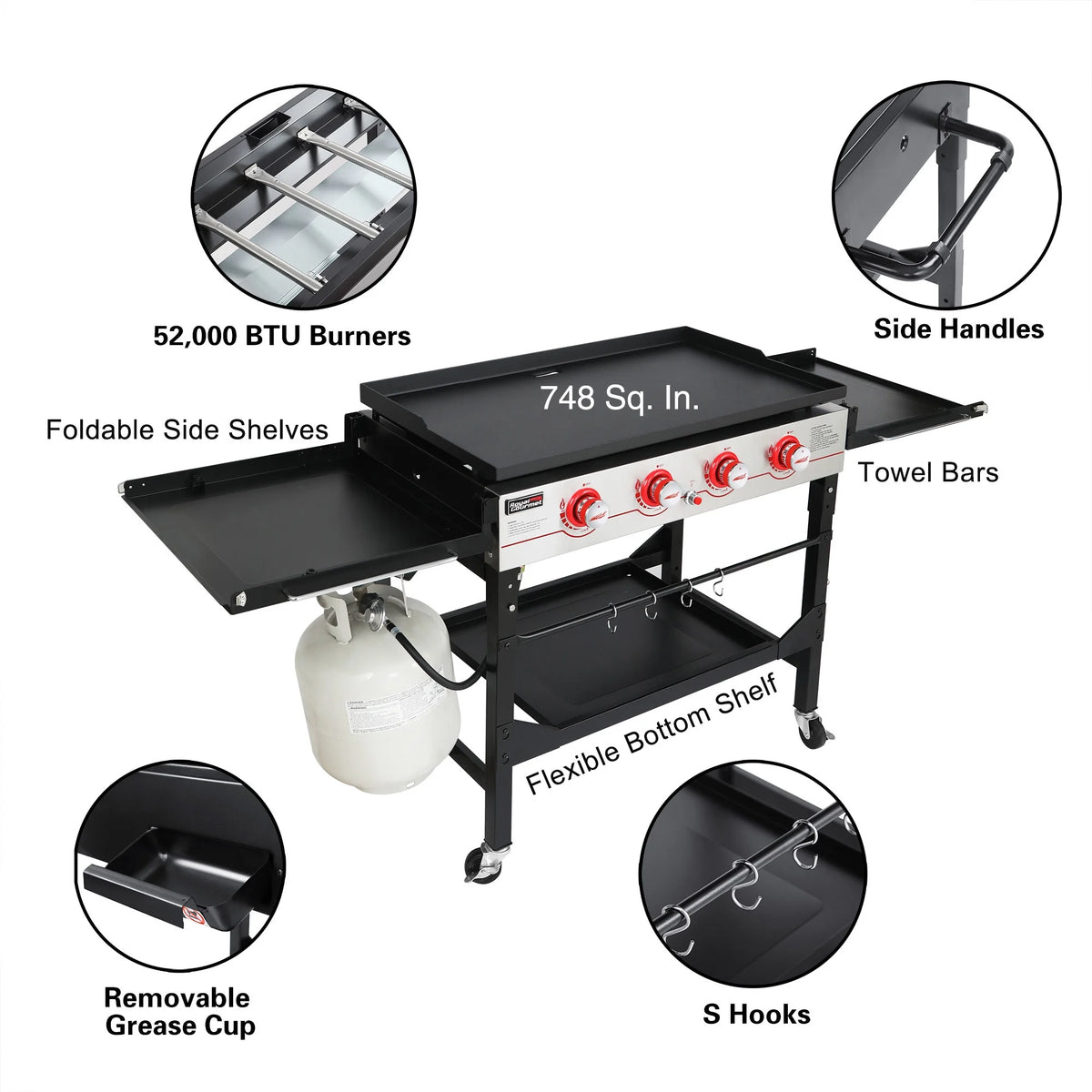 36 Flat Top Gas Griddle N92693