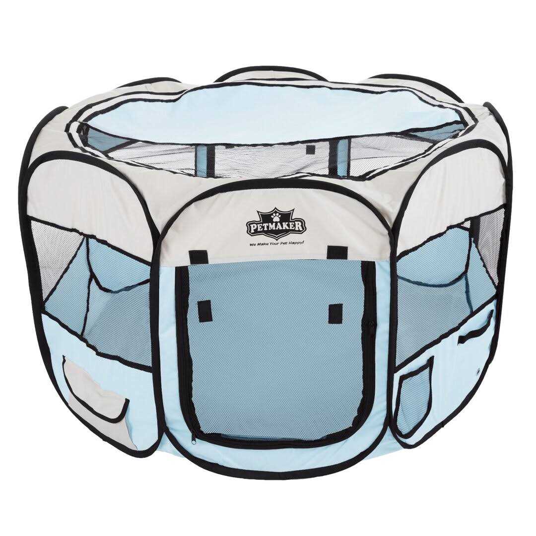 Pop-Up Pet Playpen with Carrying Case Blue L770899