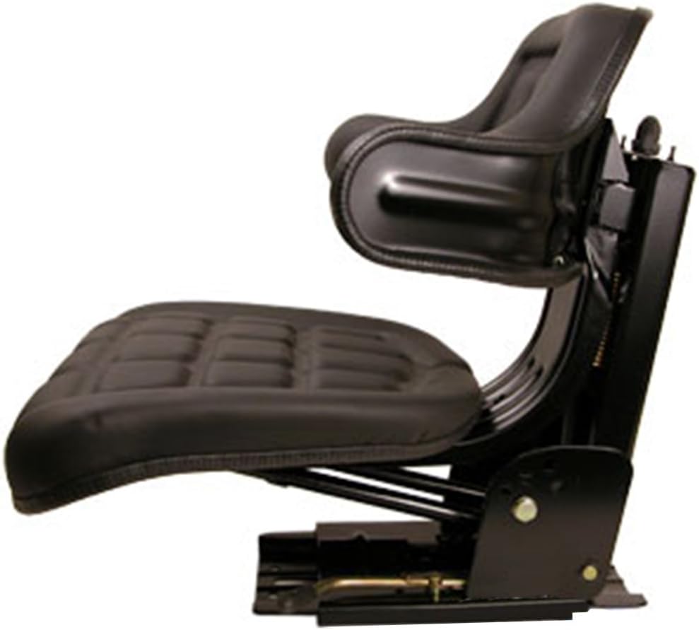 Black Universal Tractor Seat with Base & Tracks F82161
