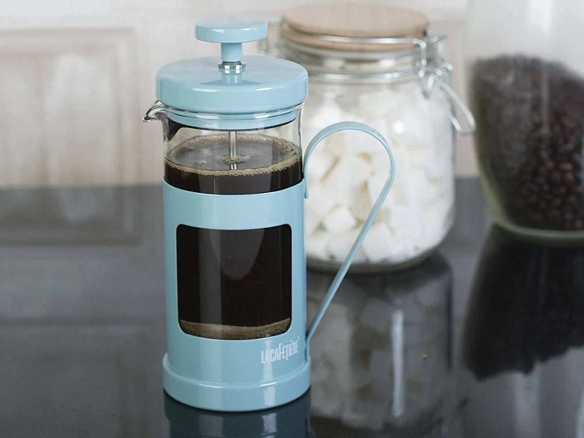 Blue 3-Cup Cafetiere Coffee Maker X178
