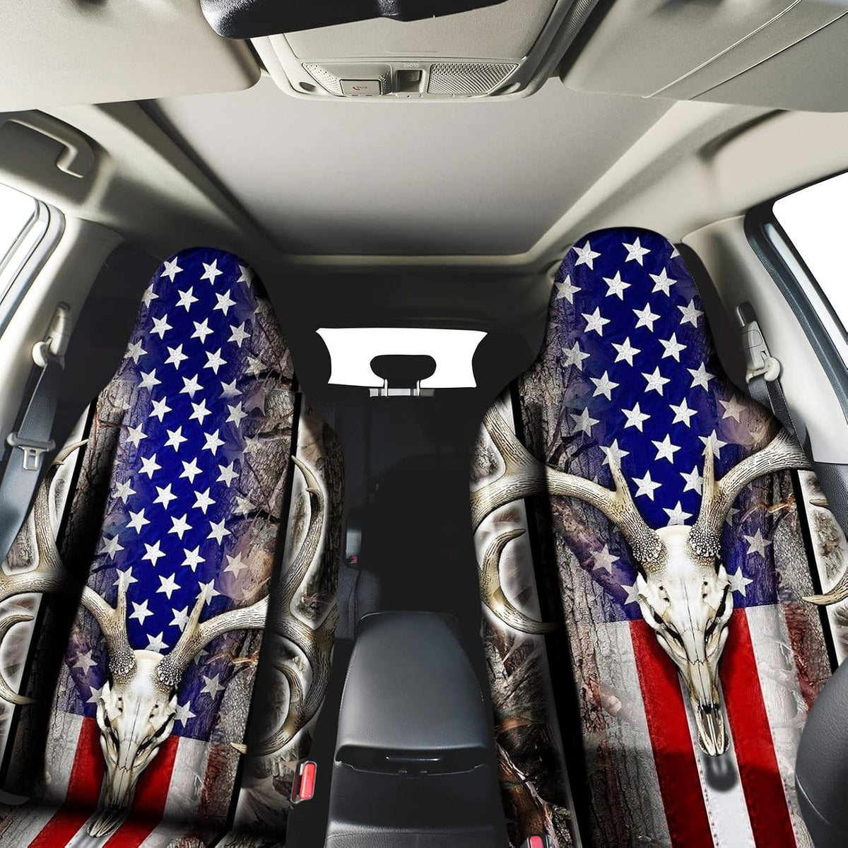 10 Pieces American Flag Camo Print Car Accessories Set Z598