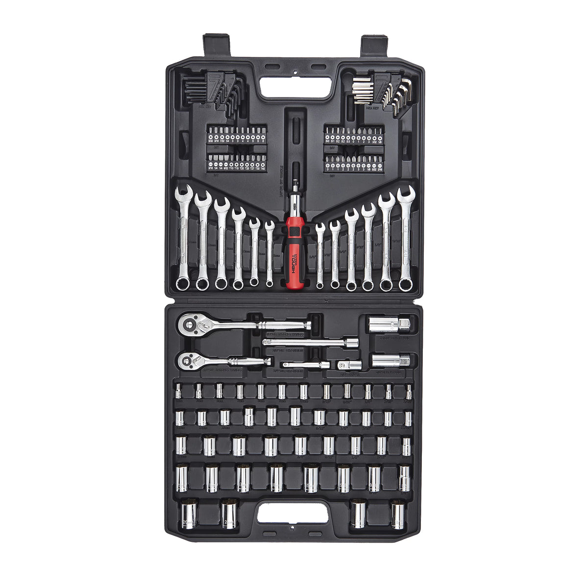137 PC Metric & SAE Tool Set with Hex Keys, Wrenches, Ratchet Bit Driver, Sockets Q7299
