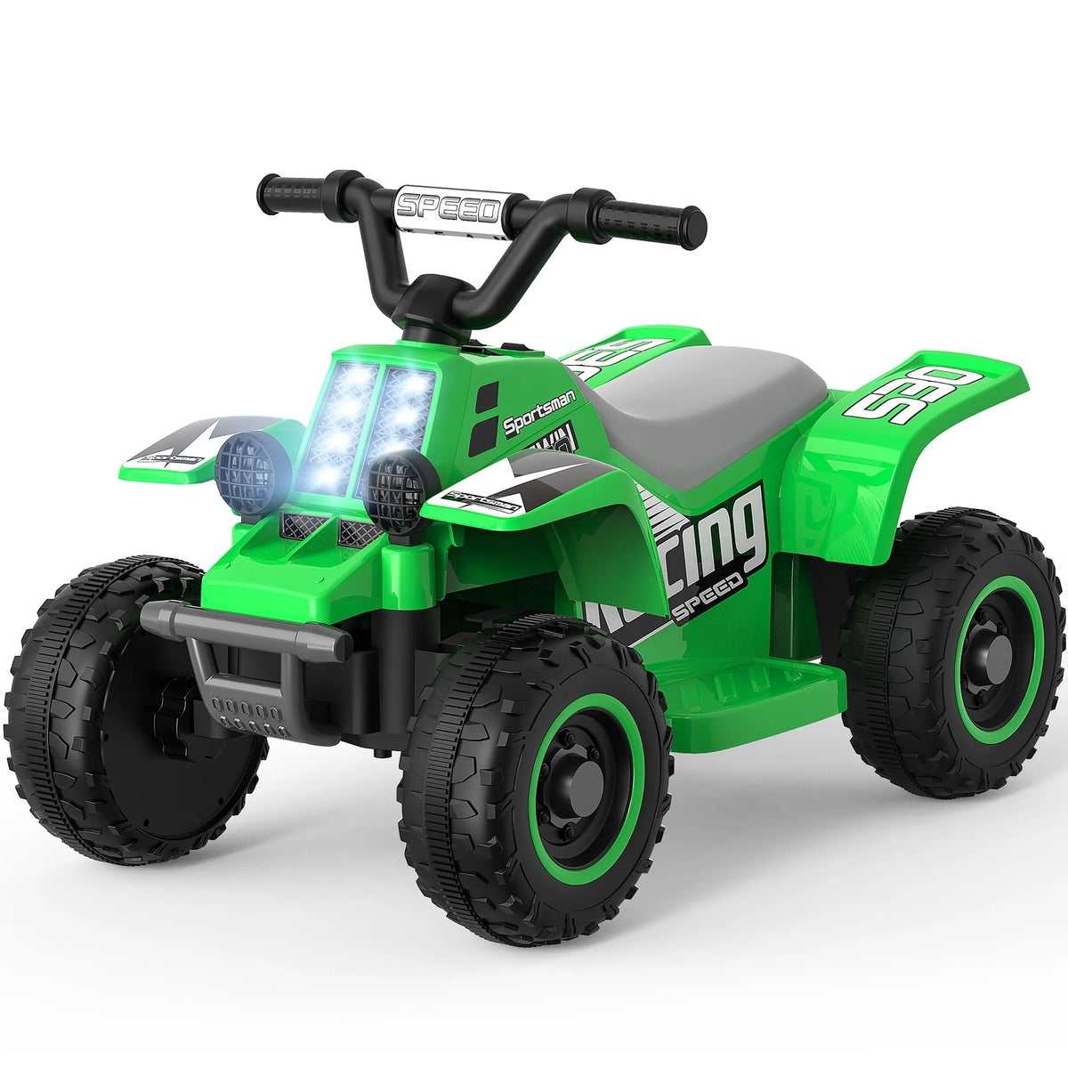 6V 7Ah Powered Ride on Toy Kids ATV Electric 4-Wheeler Quad Car Blue White U80611