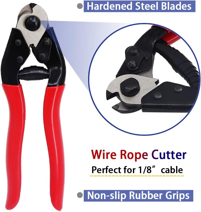 1/8 T316 Stainless Steel Cable with Cutter, 600FT 7 x 7 Strands Wire Rope X950