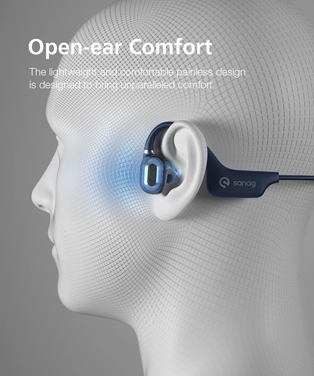 Open-Ear Air Conduction Headphones Bluetooth 5.0 with Mic I5736