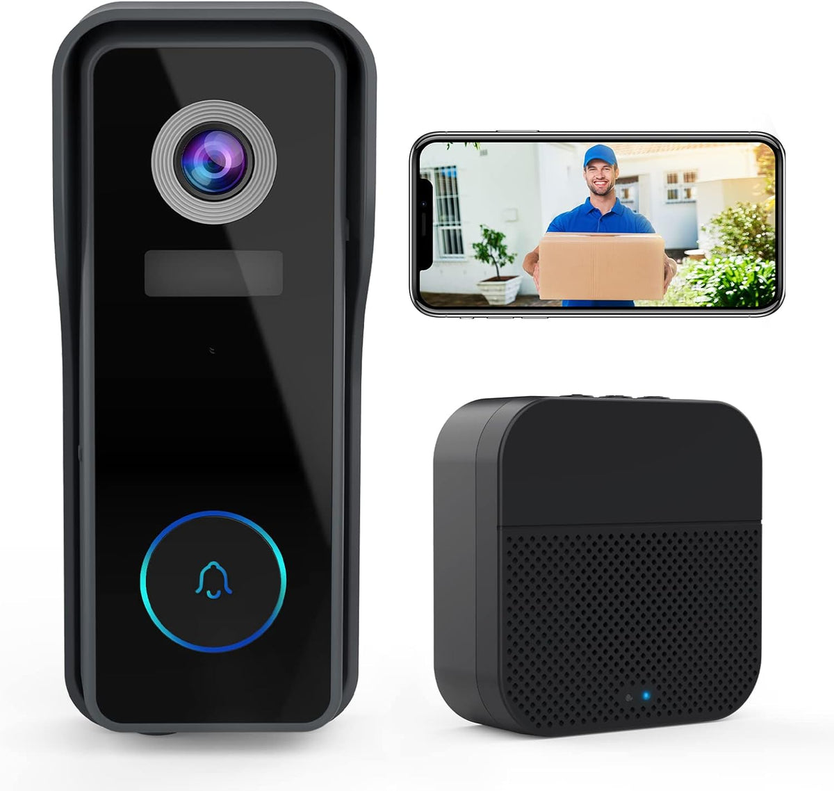 1080P HD Wireless Video Doorbell Camera with Chime V350946