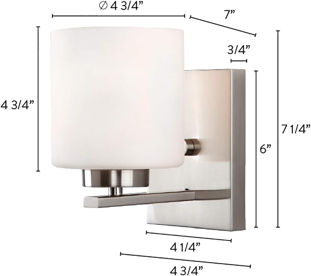 1-Light Nickel Bath Vanity F515752