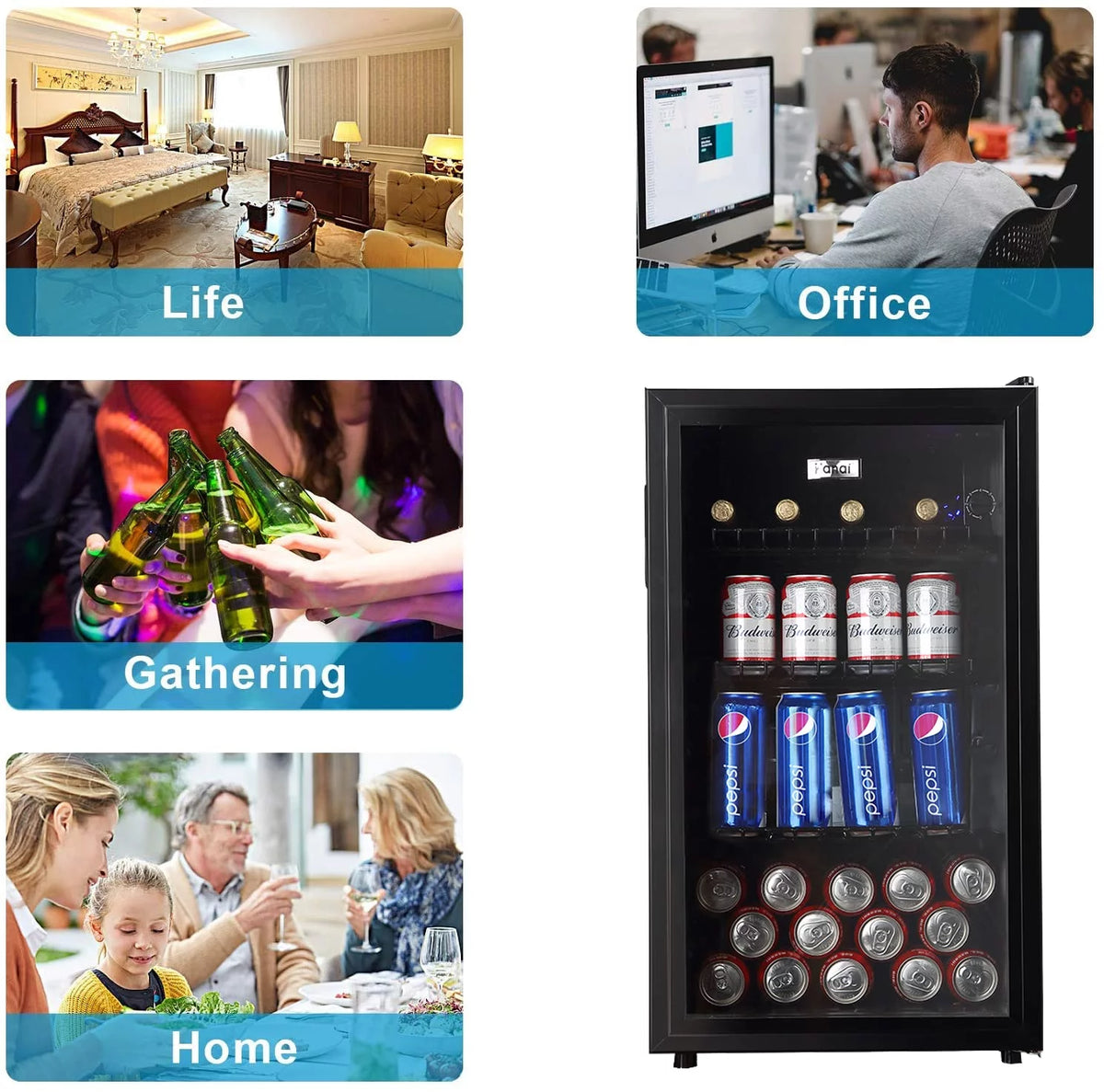 120 Can Beverage Fridge Glass Door C5569