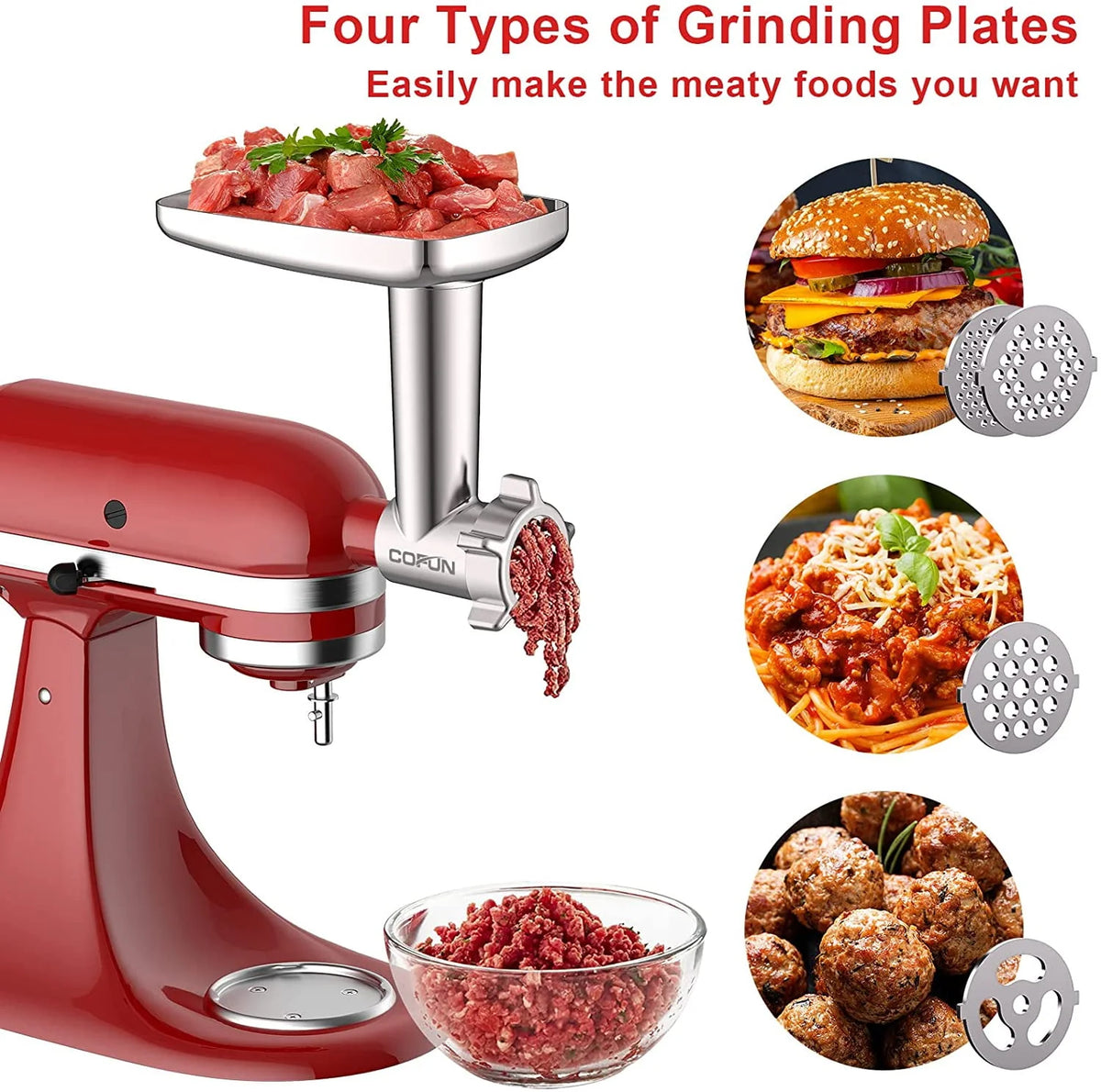 Food Grinder Attachment & Slicer Shredder Attachment Set E583287