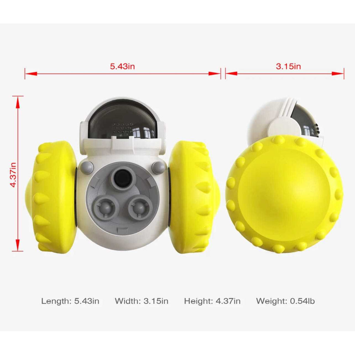 Robot Shaped Treat Dispenser Push Toy A12678