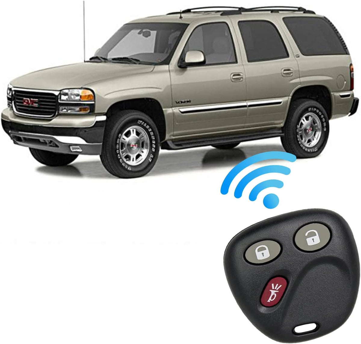 Replacement Remote for Keyless Entry Car Key 3 Button 2 Pack T268