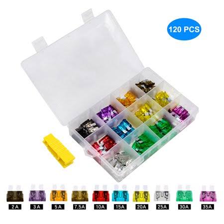 120pcs Assorted Automotive Blade Fuses 2A-30A with Box U681984
