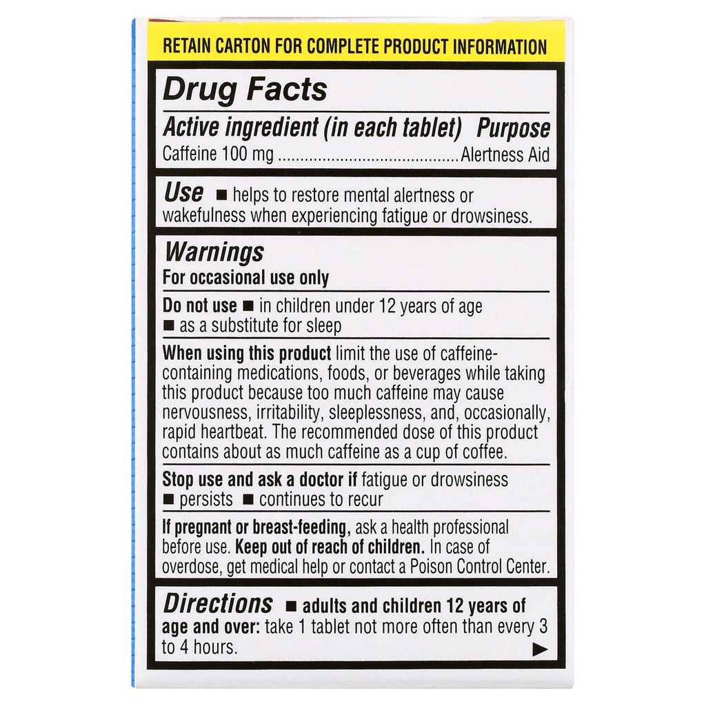 Caffeine 100mg 120ct Tablet K85550