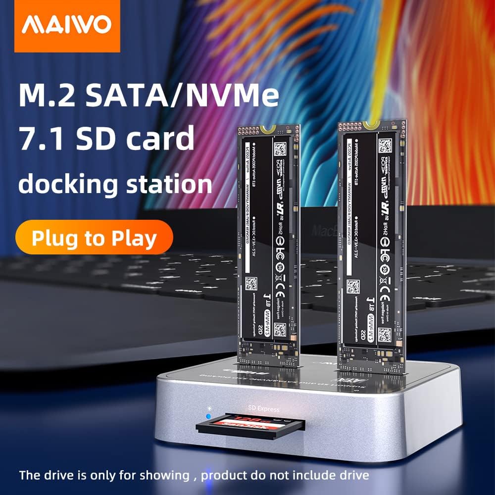 2 Bay M.2 NVMe/SATA Dual Protocol Docking Station Y831