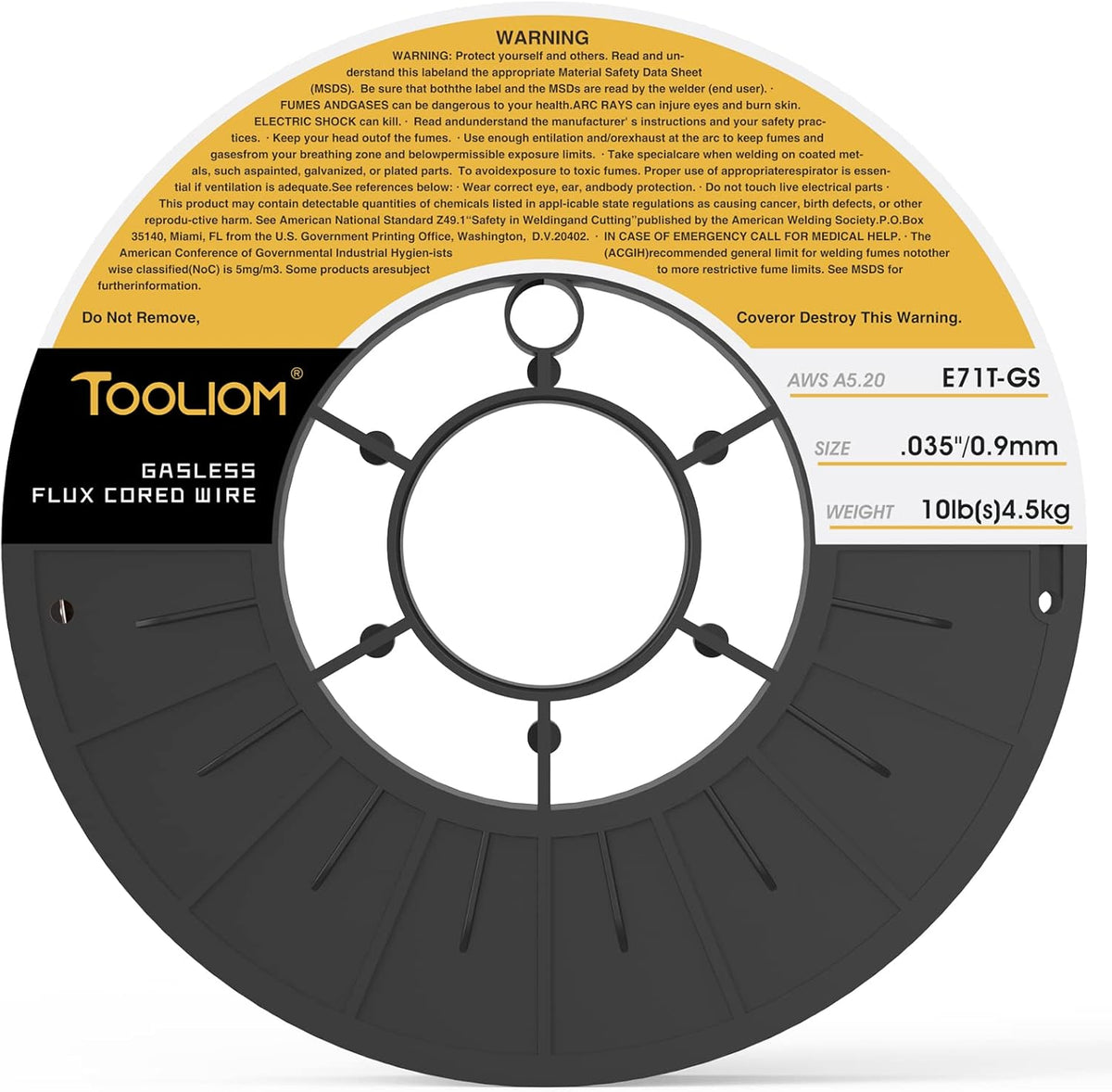 .035 Diameter 10-Pound Flux Core Carbon Steel Mig Welding Wire T206641