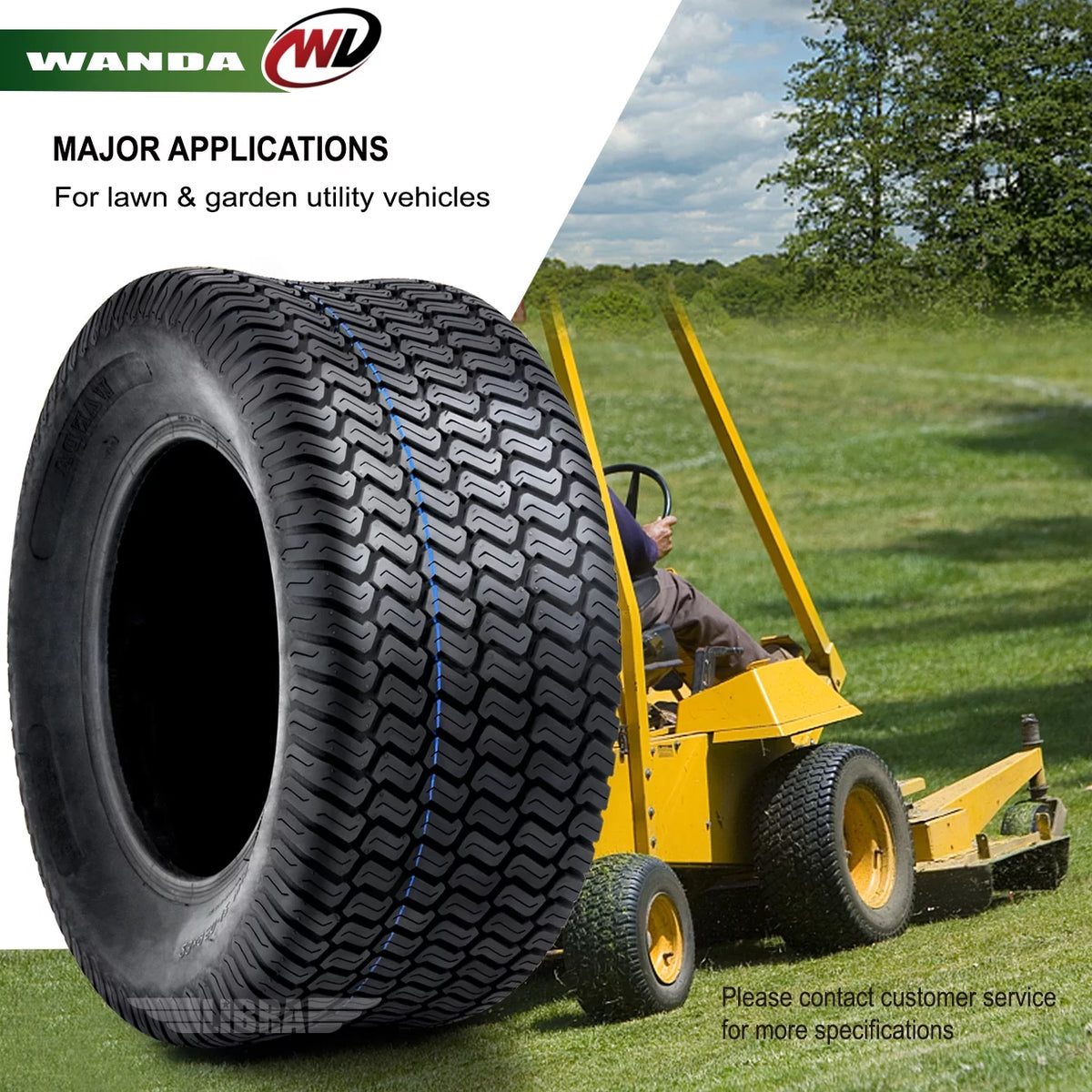 2 New 20x10-8 Lawn Mower Turf Tires B43039