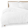 100% Cotton Flannel Duvet Cover & Sham Set White King F6663