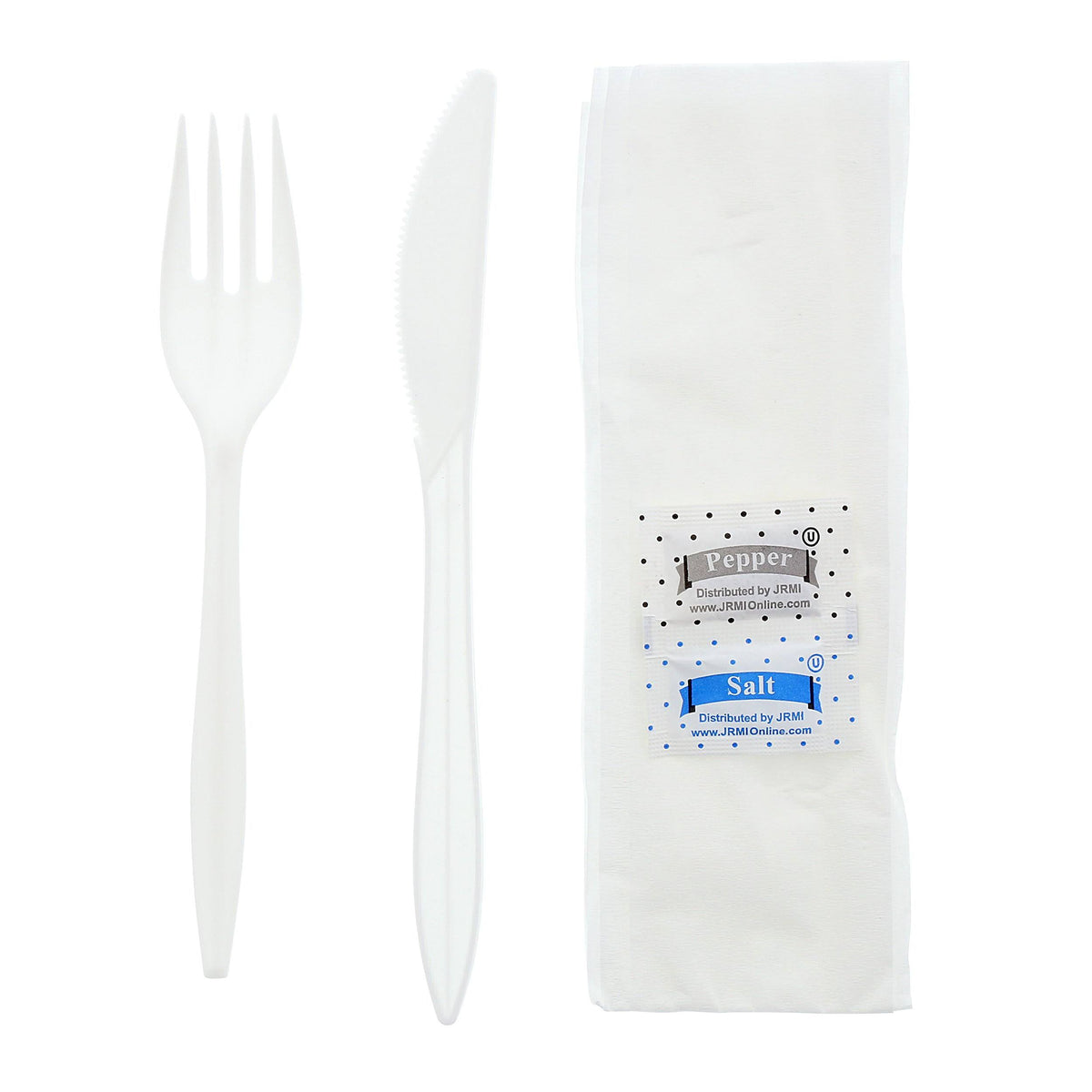 5 Piece White Fork Knife Napkin Kit Z757519