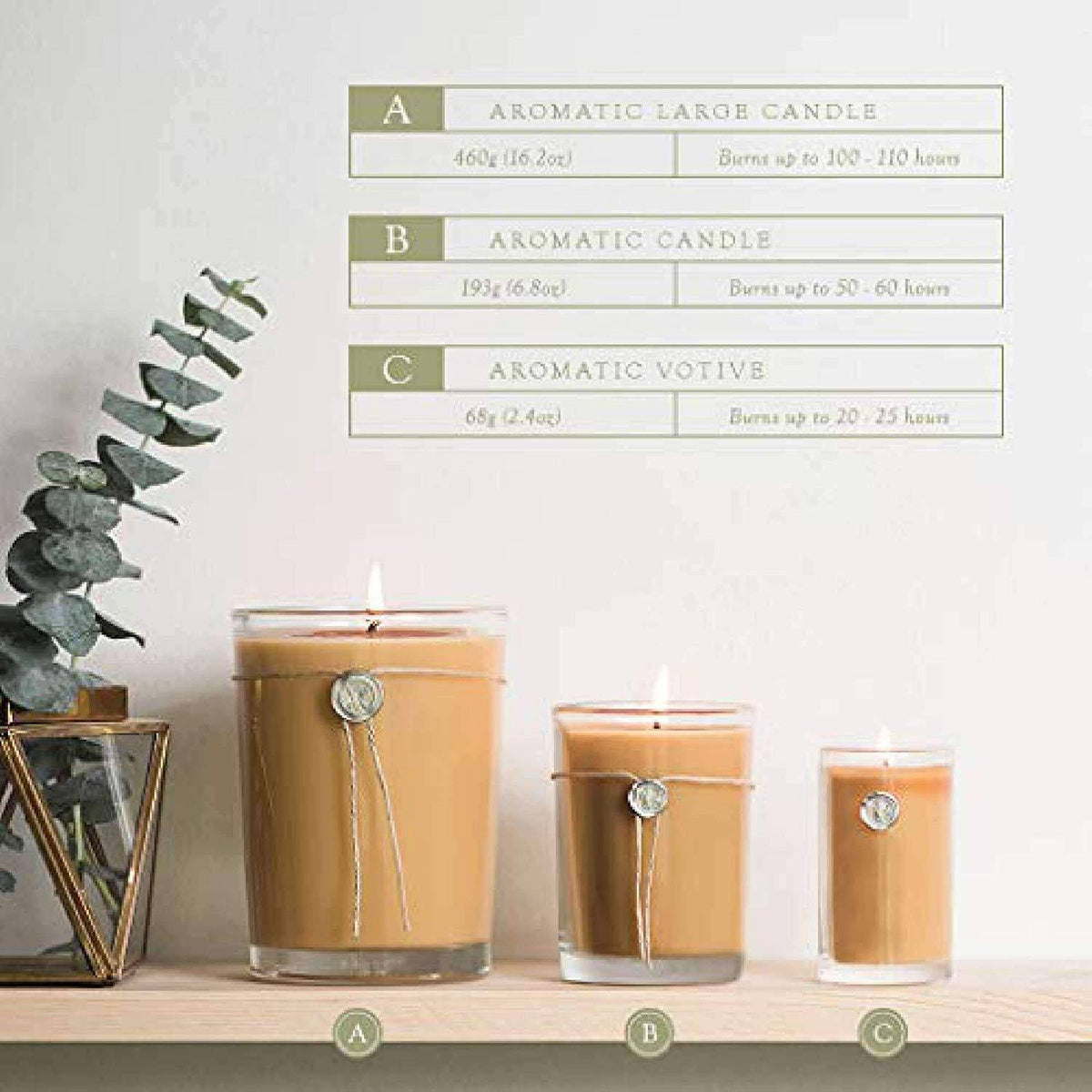 White Large Candle Q912