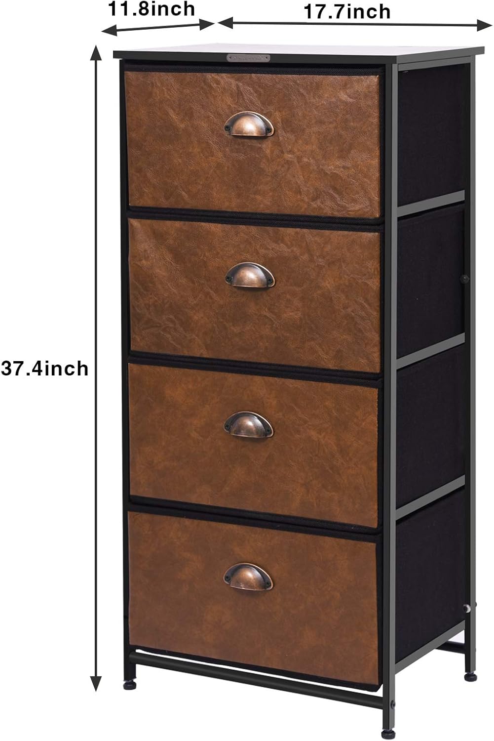 4 Drawer Fabric Dresser Storage Tower S195