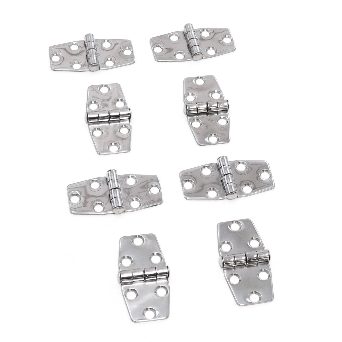 Polished Stainless Steel Marine Grade Door Hinges Set of 8 M1182