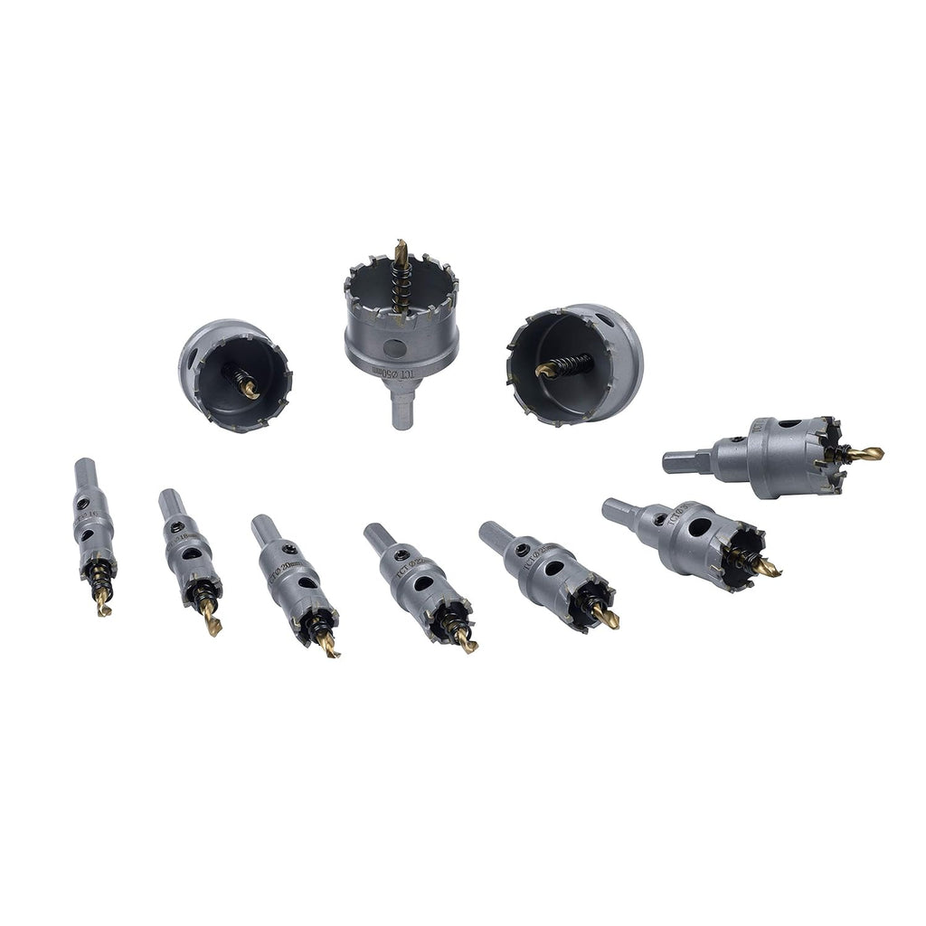 10 Pcs Carbide Hole Saw Set with Storage Case I778