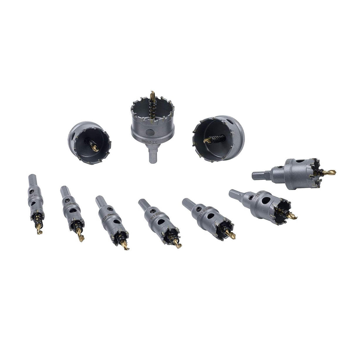 10 Pcs Carbide Hole Saw Set with Storage Case I778