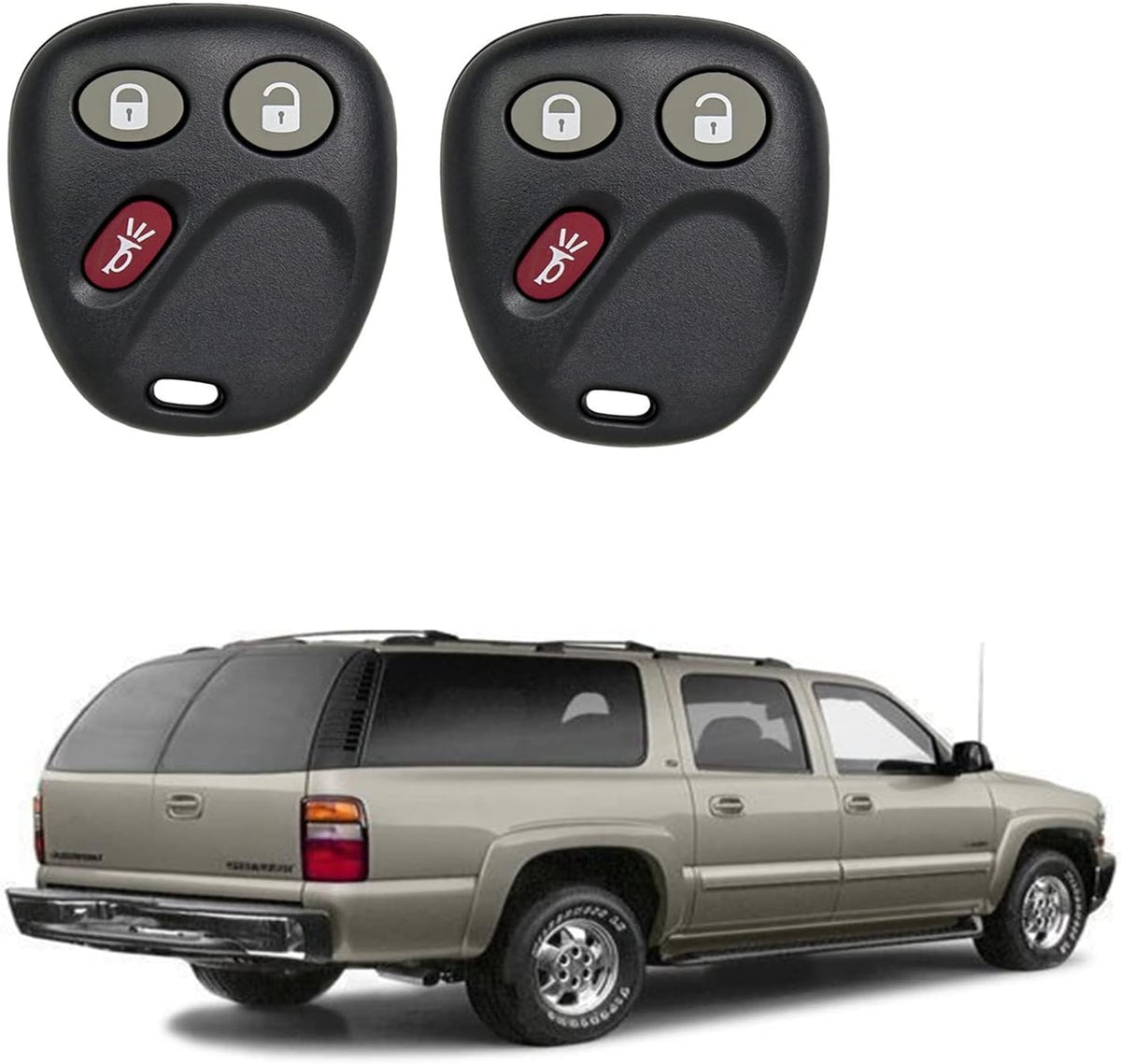 Replacement Remote for Keyless Entry Car Key 3 Button 2 Pack T268