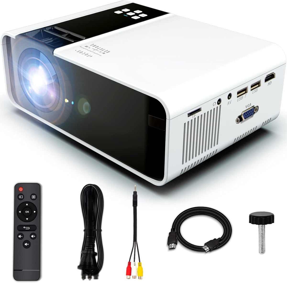 Mini Portable Projector 1080P Supported Full HD Outdoor Movie Projector P7897