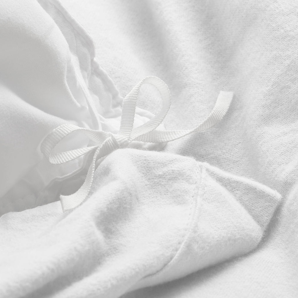 100% Cotton Flannel Duvet Cover & Sham Set White King F6663